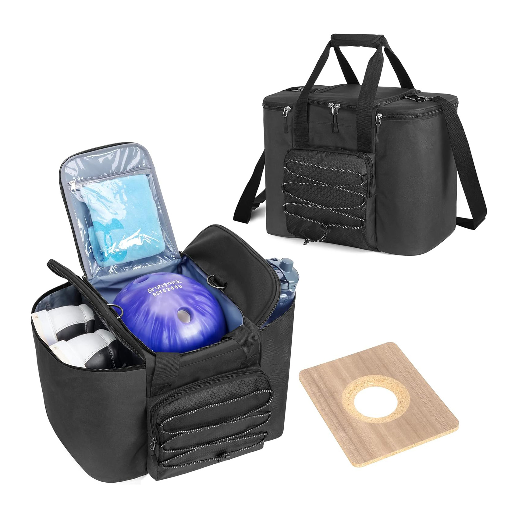 Customized Quality Bowling Sport Bag Water Resistant Single Ball Bowling Tote bag With Extra Storage Pockets