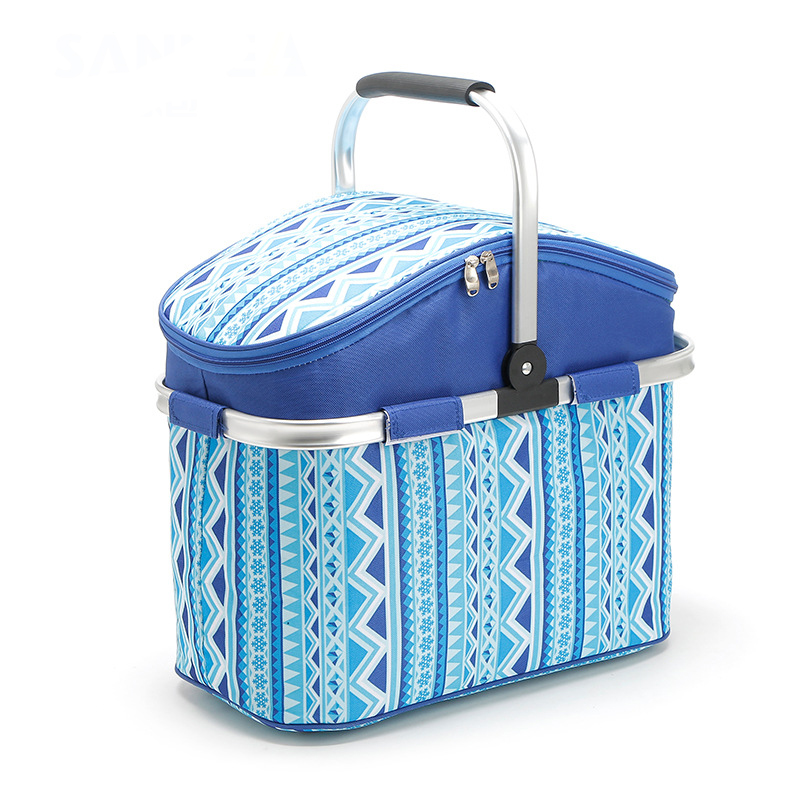 Insulated Grocery Bags Thermal Insulation Picnic Basket Insulated Basket Cooler Case for Picnic Camping Hiking Beach Trip